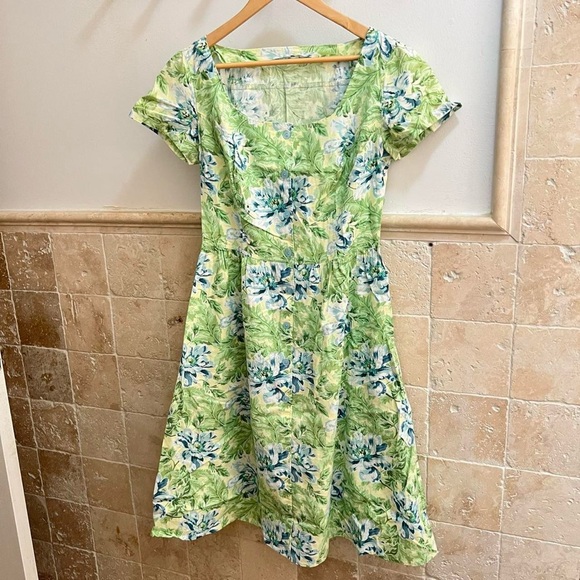 Green Floral Dress - Picture 2 of 6